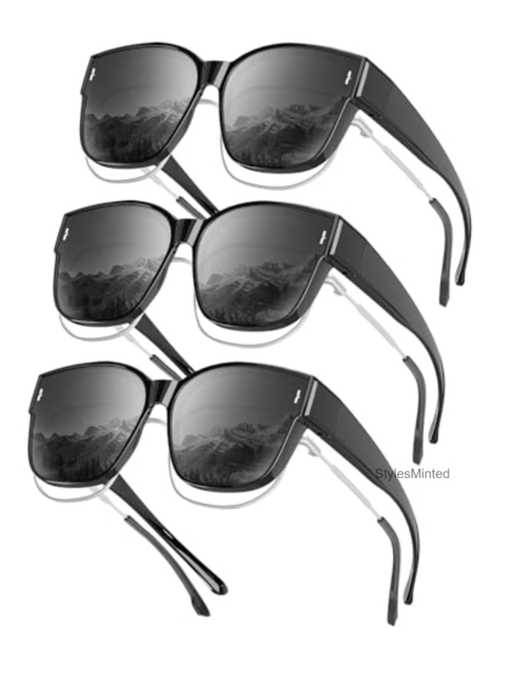 Fit-Over-Glasses Polarized Wrap-Around Sunglasses UV400 Protection